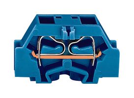 WAGO 261-334 DIN Rail Mount Terminal Block, 4 Ways, 28 AWG, 14 AWG, 2.5 mm², Clamp, 20 A