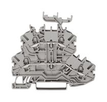 WAGO 2000-2231 DIN Rail Mount Terminal Block, 4 Ways, 24 AWG, 16 AWG, 1.5 mm², Clamp, 10 A