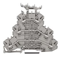 WAGO 2002-3231 DIN Rail Mount Terminal Block, 6 Ways, 22 AWG, 12 AWG, 4 mm², Clamp, 20 A