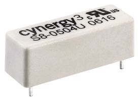 SENSATA / CYNERGY3 S8-1204U Reed Relay, SPST-NO, 12 VDC, S8 Series, Through Hole, 750 ohm, 1 A