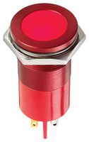 APEM Q22F1ARXXSR24AE LED Panel Mount Indicator, Red, 24 V, 22 mm, 40 mA, 800 mcd, IP67