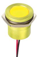 APEM Q22F5AYXXSY12AE LED Panel Mount Indicator, Yellow, 12 V, 22 mm, 40 mA, 1.25 cd, IP67