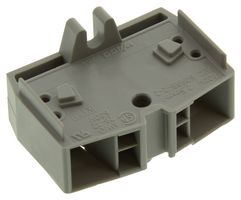 WAGO 264-331 DIN Rail Mount Terminal Block, End Terminal with Fixing Flange, Grey, 4 Ways, 28 AWG, 12 AWG