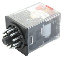 OMRON INDUSTRIAL AUTOMATION MKS3PIN-5 AC230 BY OMZ Power Relay, Latching Lever, 3PDT, 230 VAC, 10 A, MK-S Series, Socket