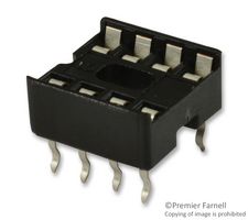 3M 4808-3004-CP IC & Component Socket, 8 Contacts, DIP Socket, 2.54 mm, 4800, 7.62 mm, Phosphor Bronze