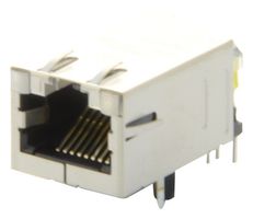BEL MAGNETIC SOLUTIONS 08B0-1X1T-36-F Modular Connector, RJ45 Jack, 1 x 1 (Port), 8P8C, Cat5, Through Hole Mount