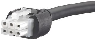 MOLEX 245135-0620 Cable Assembly, Mini-Fit Jr. Receptacle to Mini-Fit Jr. Receptacle, 6 Ways, 4.2 mm, 2 Row, 2 m