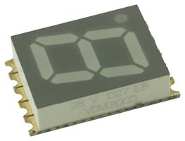 VISHAY VDMG10C0 7 Segment LED Display, Green, 20 mA, 2 V, 4.4 mcd, 1, 10 mm