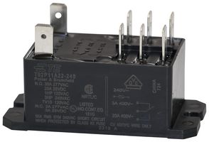 TE CONNECTIVITY - POTTER&BRUMFIELD T92P11A22-240 Power Relay, DPDT, 240 VAC, 30 A, T92 Series, Panel Mount, Non Latching
