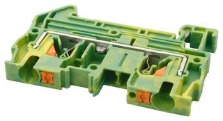 PHOENIX CONTACT 3211766 DIN Rail Mount Terminal Block, 2 Ways, 24 AWG, 10 AWG, 6 mm², Push In, 38 A