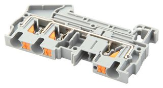 PHOENIX CONTACT 3211771 DIN Rail Mount Terminal Block, 3 Ways, 24 AWG, 10 AWG, 6 mm², Push In, 36 A