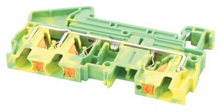 PHOENIX CONTACT 3211780 DIN Rail Mount Terminal Block, 3 Ways, 24 AWG, 10 AWG, 6 mm², Push In, 36 A
