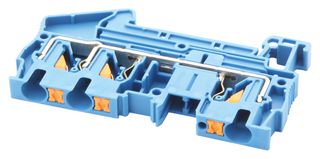 PHOENIX CONTACT 3211775 DIN Rail Mount Terminal Block, 3 Ways, 24 AWG, 10 AWG, 6 mm², Push In, 36 A