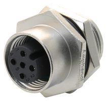 AMPHENOL LTW M12A-04PFFS-SH8001 Sensor Connector, 4 Pole, M12, Receptacle, M Series, M12, Female, 4 Positions, Solder Socket