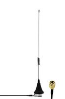 SIRETTA TANGO18/SMAM/3M/S/S/19 Antenna Whip, Through Hole Screw, Quad GSM & 3G, 850 - 2170 MHz, 4 dBi, RG174 3m Lead, SMA Male