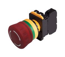 MULTICOMP PRO MCA20L-V4E01Q6R Emergency Stop Switch, Illuminated, SPST-NC, Push-Pull, Screw, 10 A, 120 V