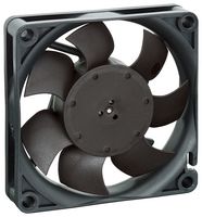 EBM-PAPST 712F/2M-006 DC Axial Fan, 12 V, Square, 70 mm, 15 mm, Sleeve Bearing, 21.2 CFM