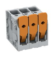 WAGO 2606-3103/020-000 Wire-To-Board Terminal Block, 7.5 mm, 3 Ways, 20 AWG, 8 AWG, 10 mm², Push In