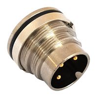 BULGIN LIMITED PXMBNI16RPM12ASC Sensor Connector, Buccaneer M16 Series, M16, Male, 12 Positions, Solder Pin, Straight Panel Mount