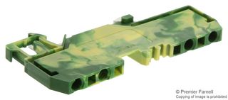 WAGO 280-677 DIN Rail Mount Terminal Block, 4 Ways, 28 AWG, 12 AWG, 2.5 mm², Clamp