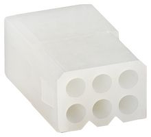 MOLEX 150179-2060 Connector Housing, Natural, Standard .062"+ 150179 Series, Receptacle, 6 Ways, 3.68 mm