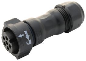AMPHENOL LTW CB-06BFFA-QL8MP0 Circular Connector, IP68, Standard Circular Connector, X-Lok C Size Series, Cable Mount Receptacle