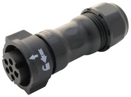 AMPHENOL LTW CB-06BFFA-QL8SP0 Circular Connector, IP68, Standard Circular Connector, X-Lok C Size Series, Cable Mount Receptacle