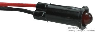 CHICAGO MINIATURE LIGHTING 5110F1-12V LED Panel Mount Indicator, Red, 12 VDC, 4.01 mm, 13 mA, 8 mcd, Not Rated