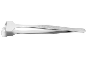 IDEAL-TEK 48WF.SA Tweezer, Wafer, Flat Bottom Paddle, Stainless Steel, 135 mm
