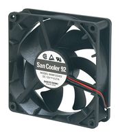 SANYO DENKI 9A0924S402 DC Axial Fan, 24 V, Square, 92 mm, 25 mm, Ball Bearing, 58.6 CFM