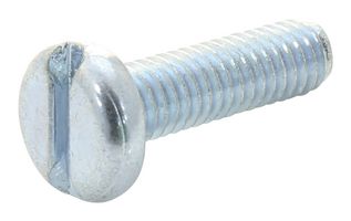 TR FASTENINGS M2 6 PSSTMC Z100 Machine Screw, DIN 85, M2, 6 mm, Steel, Bright Zinc, Pan Head Slotted