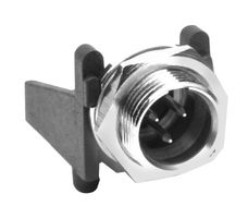 AMPHENOL AUDIO AG3MCCH XLR Connector, 3 Contacts, Plug, Panel Mount, Gold Plated Contacts, Brass Body, G