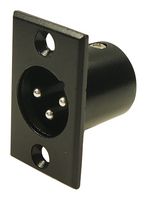 CLIFF ELECTRONIC COMPONENTS FC6106 XLR Connector, Pin, 3 Contacts, Receptacle, Panel Mount, Metal Body