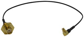 MULTICOMP PRO MC001914 RF Coaxial Cable Assembly, 1.37mm, Rear-Lock IP67 RP SMA B/H JackR/A mmCX Plug, 200mm