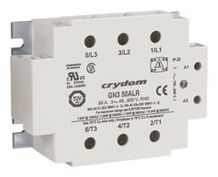 SENSATA/CRYDOM GN325DSZ Solid State Relay, 25 A, 530 VAC, Panel Mount, Screw, Zero Crossing