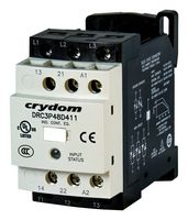 SENSATA/CRYDOM DRC3P48D433R Solid State Contactor, 4.8 A, 530 VAC, 30 V, Random Turn On, DIN Rail, Panel, Screw