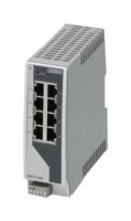 PHOENIX CONTACT 2702324 Switch, 8 Ports, Industrial, Ethernet, DIN Rail, RJ45 x 8, 10Mbps, 100Mbps