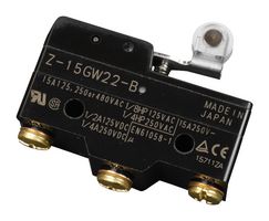 Z-15GW22-B OMRON, Microswitch, Standard, Short Hinge Roller Lever, SPDT ...