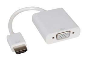 ROLINE 12.03.3114 Computer Cable, HDMI Plug, D Subminiature H/D Socket, VGA, 15 Way, 5.9 ", 150 mm, White