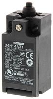 OMRON INDUSTRIAL AUTOMATION D4N1131 Limit Switch, Miniature, Top Plunger, SPST-NC, SPST-NO, 3 A, 240 V, 6.5 N, D4N Series