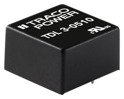 TRACO POWER TDL 3-0512 Isolated Through Hole DC/DC Converter, ITE, DIP, 2:1, 3 W, 1 Output, 12 V