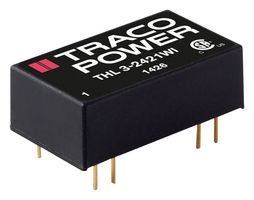 TRACO POWER THL 3-2412WI Isolated Through Hole DC/DC Converter, ITE, DIP, 4:1, 3 W, 1 Output, 12 V