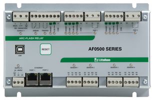 LITTELFUSE AF0500-00 Safety Relay, Arc-Flash Monitoring, 3PDT, SPST-NO, AF0500 Series, DIN Rail, 750 mA, Screw