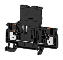 WEIDMULLER 2429860000 Fused Terminal Block, 2 Ways, 26 AWG, 12 AWG, 4 mm², Push In, 6.3 A