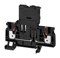 WEIDMULLER 2434390000 Fused Terminal Block, 2 Ways, 26 AWG, 12 AWG, 4 mm², Push In, 6.3 A