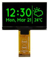 MIDAS DISPLAYS MCOT128064H1V-GM Graphic OLED, 128 x 64 Pixels, Green on Black, 3V, I2C, Parallel, SPI, 60.5mm x 37mm, -40 °C