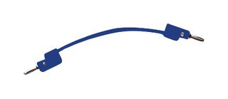 POMONA B-4-6. Banana Test Lead, Stackable Banana Plug, Stackable Banana Plug, 4 ", 101.6 mm, Blue, 15 A