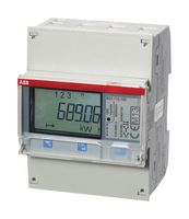 ABB B23 112-100 Energy Meter, Modular, DIN Rail, Three Phase, 65 A, 220 to 400 Vac, Class B, Pulse Output, RS485