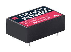 TRACO POWER THM 3-0510 Isolated Through Hole DC/DC Converter, Medical, DIP, 2:1, 3 W, 1 Output, 3.3 V