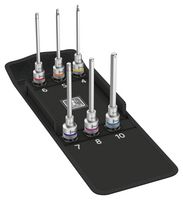 WERA 05004210001 Socket Set, Zyklop Series, 1/2", Long, In Hex, 7 Piece